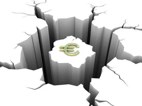 Crack on the ground. Stock Illustration