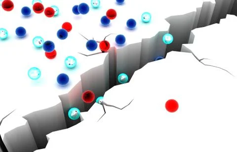 Crack on the ground. Stock Illustration