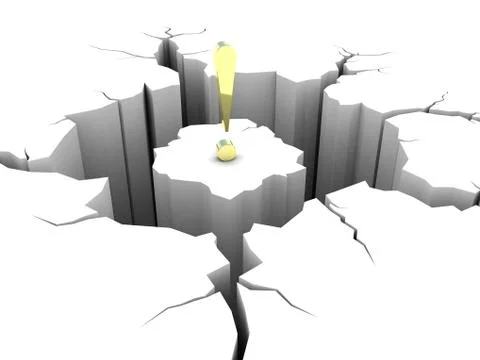 Crack on the ground. Stock Illustration