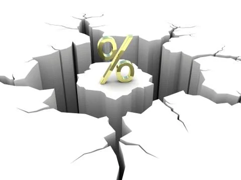 Crack on the ground. Stock Illustration