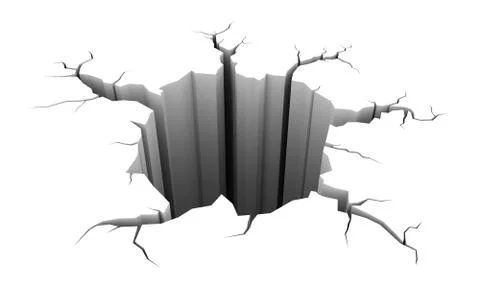 Crack on the ground. Stock Illustration