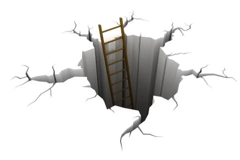 Crack on the ground. Illustrazione stock