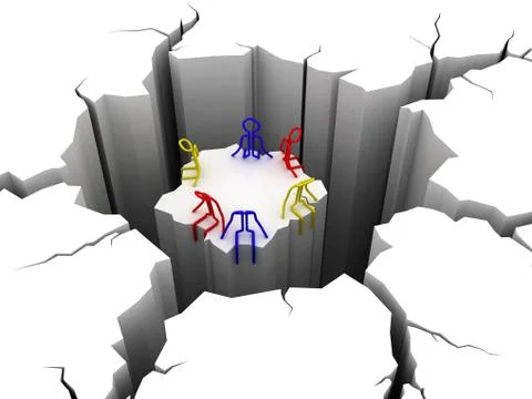 Crack on the ground. Stock Illustration