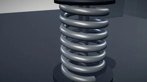 Crack growing on the inner surface of an engine valve spring coil seamless loop Vídeos de archivo 344646203