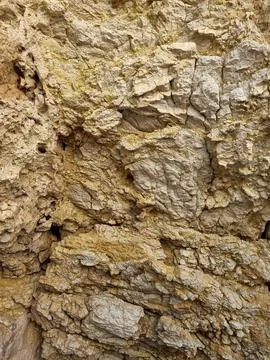A crack into Hell in the rock in Greece Stock Photos