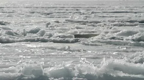 Crack in the ice Stock Footage 10731829