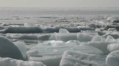 Crack in the ice Stock Footage 10731838