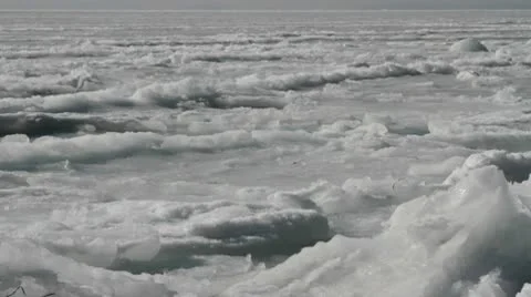 Crack in the ice Stock Footage 10731846