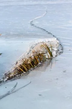 Crack in ice Stock Photos