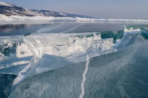 The crack in the ice Foto stock