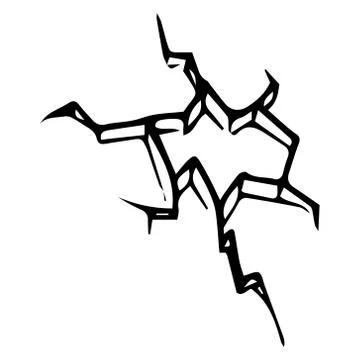 Crack icon. Vector illustration of a split, crack. Hand drawn crack. イラスト素材