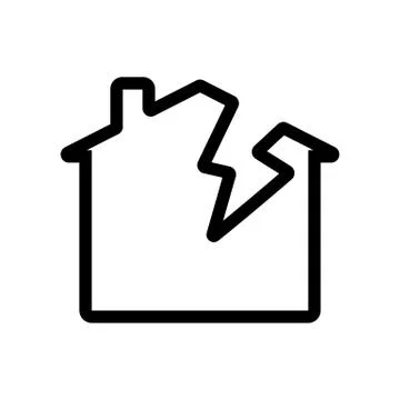 Crack icon vector. Isolated contour symbol illustration Illustrazione stock