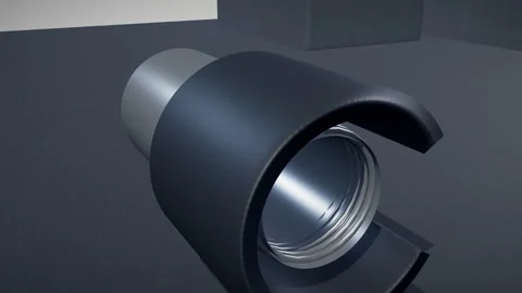 Crack opening in the last engaged thread of an oilfield casing connection Stock Footage 344645958