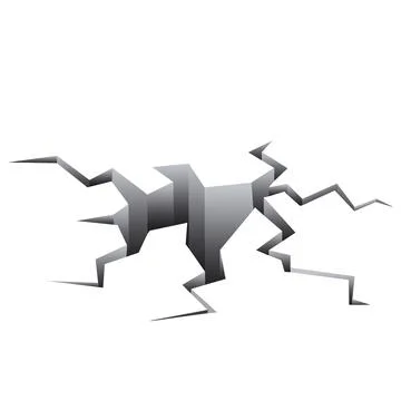 Crack or gap in the land Stock-Illustration