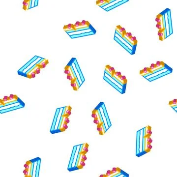 Crack in paintwork isometric icon seamless pattern Stock Illustration