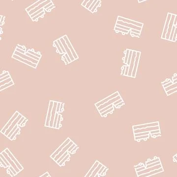 Crack in paintwork line vector seamless pattern Stock Illustration