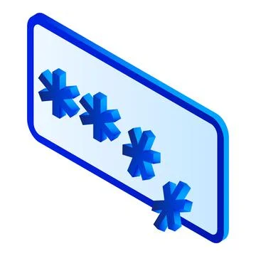 Crack password icon, isometric style Stockillustratie