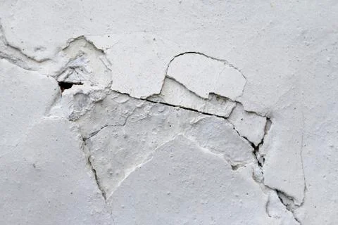 Crack in plaster Stock Photos