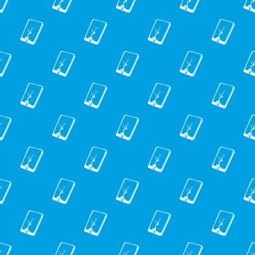 Crack screen smartphone pattern seamless blue Stock Illustration