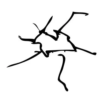 Crack, simple vector hand draw sketch doodle, isolated on white Stock Illustration