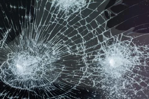 Crack of smartphone screen Stock Photos