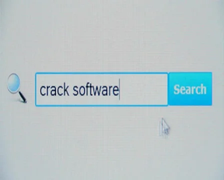 Crack software - browser search query, Internet web page Video stock 35339370