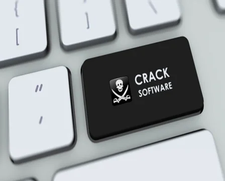 Crack Software button on computer keyboard. Key is pressed, click for HD Stock Footage 35647943