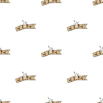 Crack sound effect pattern seamless vector Stock Illustration