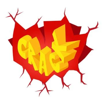 Crack speech bubble icon, isometric style Stock Illustration