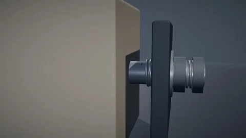 Crack spreading round an anchor bolt just below the grout line of a base pla Stock-Footage 344645556