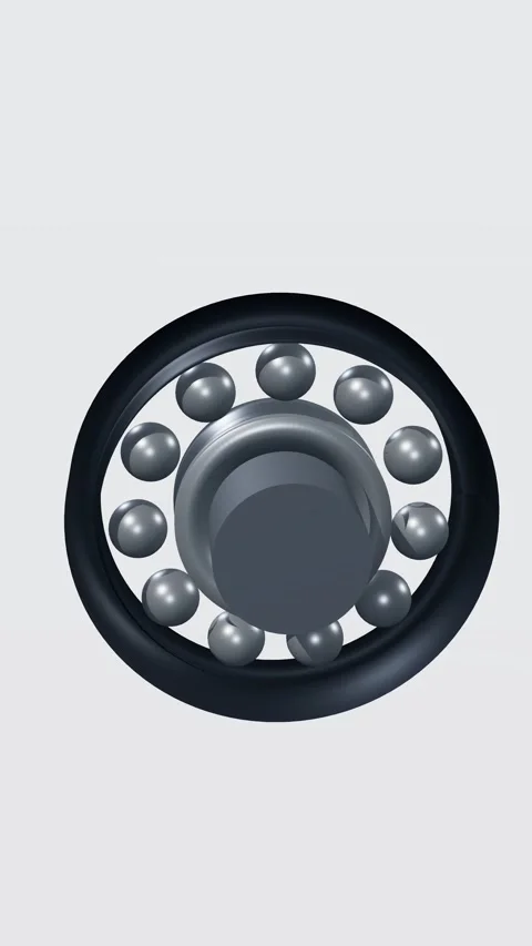 A Crack Spreads Under The Raceway Of A Ball Bearing As It Turns 스톡 동영상 344373496