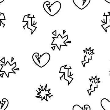 Crack Things Vector Seamless Pattern Stock Illustration
