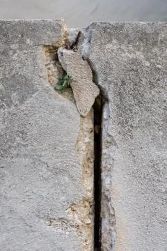 Crack in the wall, drought Foto stock