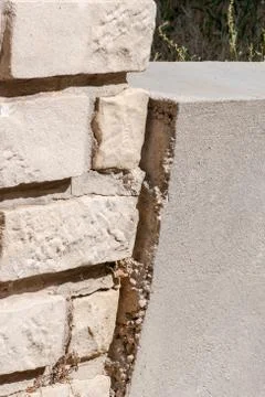 Crack in the wall, drought Foto stock