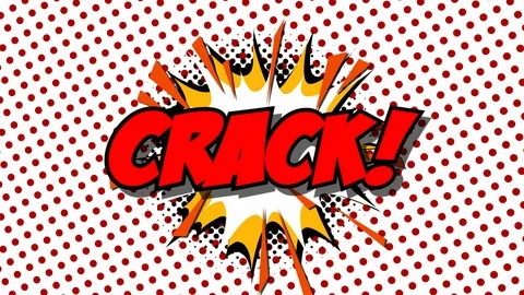 CRACK - word speech balloons comic style animation Stock Footage 87248109