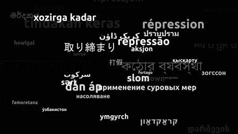 Crackdown Translated in 45 Worldwide Languages Endless Looping 3d Zooming Wor Stock-Footage 145213873