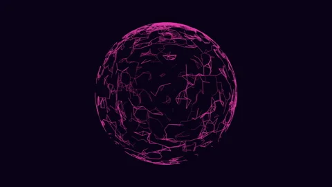 Cracked 3d sphere a visually intriguing design element with an ambiguous purpose Stock Footage 270398786