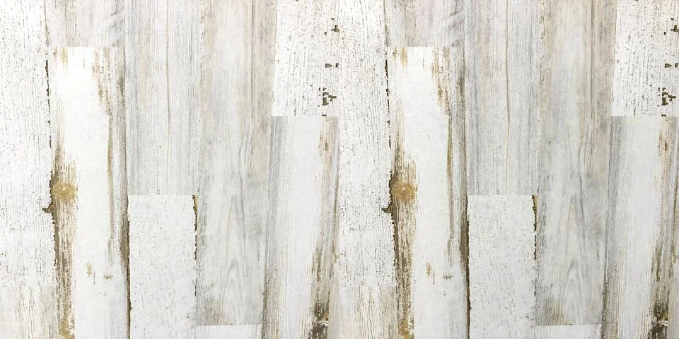 Cracked aged surface vertical white painted wooden planks texture backgroun.. 스톡 일러스트