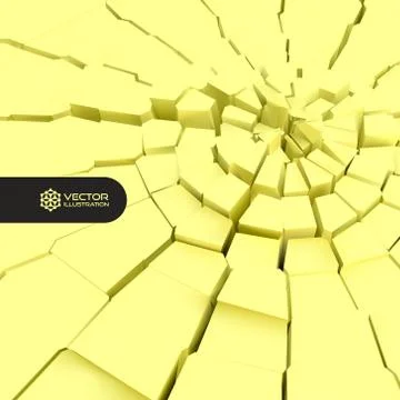Cracked background. 3d vector illustration Stock Illustration