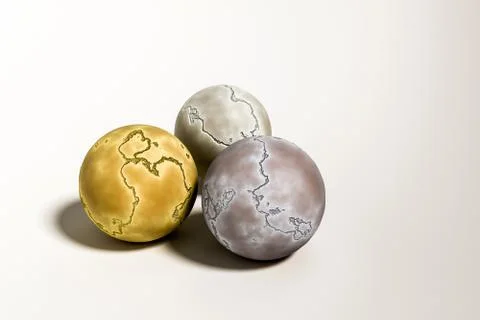 Cracked balls Stock Illustration