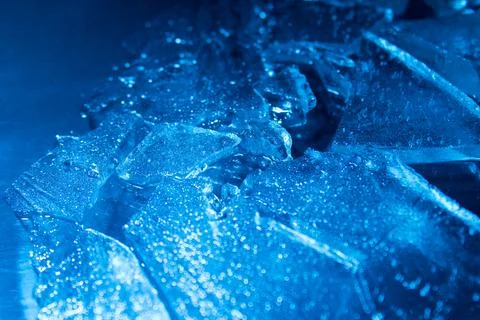 Cracked blue ice texture. Stock Photos