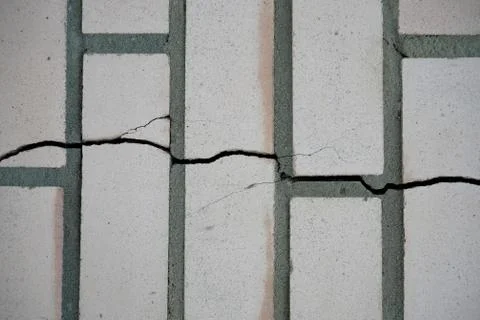 Cracked brick wall, Brick Wall Background Stock Photos