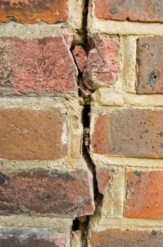 Cracked Brick Wall Stock Photos