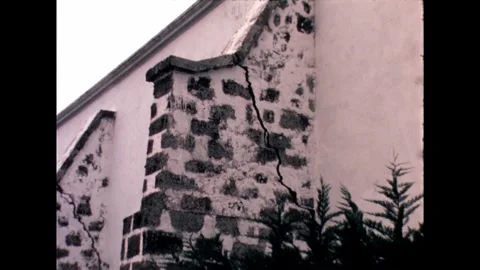 Cracked Building Wall Stock Footage 278217139