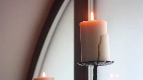 Cracked candle in a candlestick 動画素材 65730328