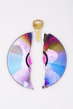 Cracked CD Stock Photos