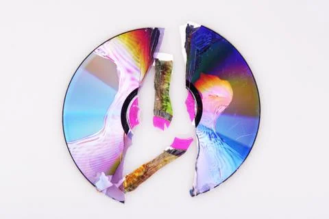 Cracked CD Stock Photos