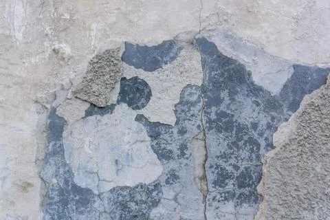 Cracked cement plaster texture Stock Photos