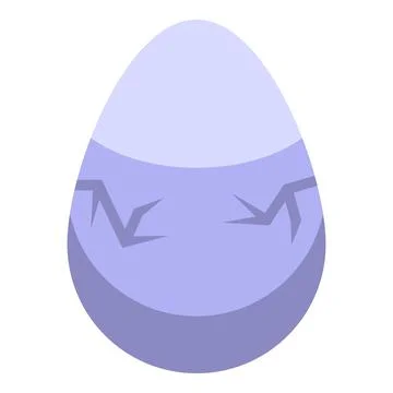 Cracked chicken egg icon isometric vector. Easter bird Stock Illustration