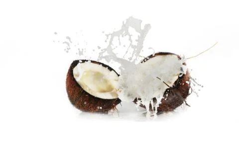 Cracked coconut Stock Photos